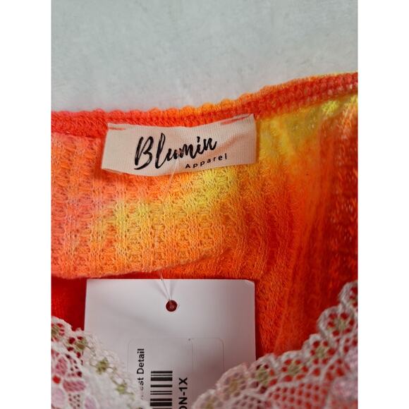 Blumin Apparel Womens XL Lace Trim Spaghetti Strap Colorful - Picture 4 of 9